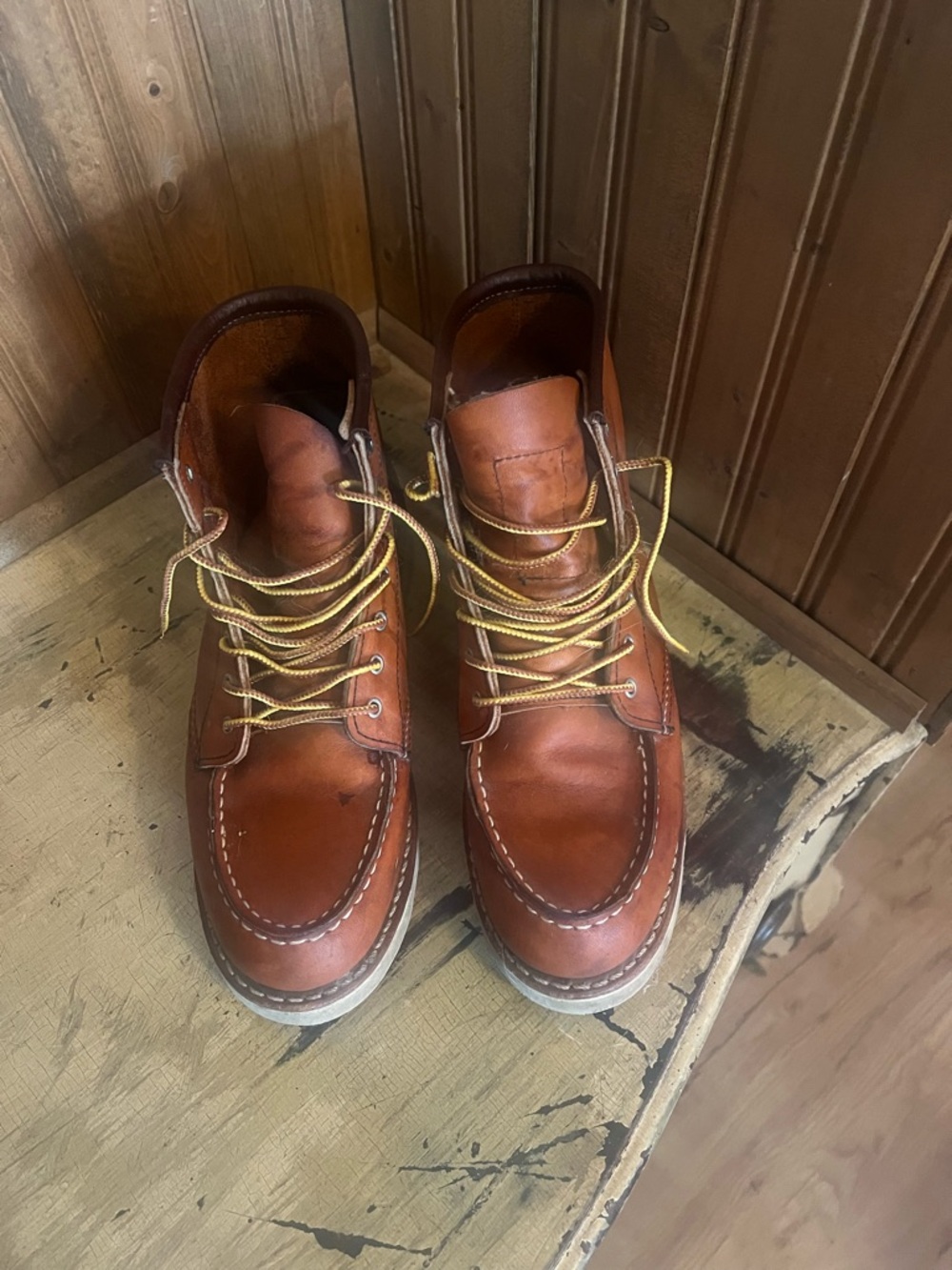 Red wing moc boots size 8